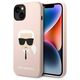 Original Case IPHONE 14 PLUS Karl Lagerfeld Hardcase Silicone Karl`s Head Magsafe light pink 3666339078041