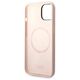 Original Case IPHONE 14 PLUS Karl Lagerfeld Hardcase Silicone Karl`s Head Magsafe light pink 3666339078041