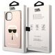 Original Case IPHONE 14 PLUS Karl Lagerfeld Hardcase Silicone Karl`s Head Magsafe light pink 3666339078041