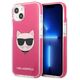 Original Case IPHONE 13 MINI Karl Lagerfeld Hardcase Choupette Head (KLHCP13STPECPI) pink 3666339048525