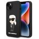 Original Case IPHONE 14 PLUS Karl Lagerfeld Hardcase Silicone Ikonik MagSafe (KLHMP14MSNIKBCK) black 3666339087692