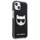 Original Case IPHONE 13 MINI Karl Lagerfeld Hardcase Choupette Head black 3666339048488