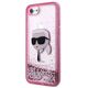 Original Case IPHONE SE 2022 / SE 2020 / 7 / 8 Karl Lagerfeld Hardcase Glitter Karl`s Head (KLHCI8LNKHCP) pink 3666339118877