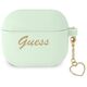 Original Case APPLE AIRPODS 3 Guess Silicone Charm Heart Collection (GUA3LSCHSN) green 3666339039080