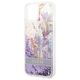 Case IPHONE 14 PLUS Guess Hardcase Flower Liquid Glitter purple 3666339088392