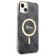 Original Case IPHONE 14 Guess Hardcase 4G Print MagSafe + Wireless Charger (GUBPN61H4EACSP) black 3666339102814