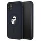Original Case IPHONE 11 / XR Karl Lagerfeld Hardcase Silicone Karl & Choupette Magsafe (KLHMN61SCMKCRHK) black 3666339253943