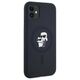 Original Case IPHONE 11 / XR Karl Lagerfeld Hardcase Silicone Karl & Choupette Magsafe (KLHMN61SCMKCRHK) black 3666339253943
