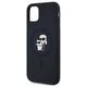 Original Case IPHONE 11 / XR Karl Lagerfeld Hardcase Silicone Karl & Choupette Magsafe (KLHMN61SCMKCRHK) black 3666339253943