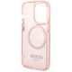 Guess Apple iPhone 14 Pro (6.1) Translucent MagSafe hátlapvédő tok pink (GUHMP14LHTCMP) 3666339069681