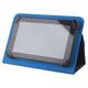 Univerzális 9-10&quot; kinyitható műbőr tablet tok fekete - kék 5900495641984