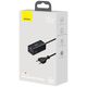 Baseus wall charger GaN3 Pro 100W 2x USB-C 2x USB black 6953156209053