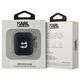 Original Case APPLE AIRPODS Karl Lagerfeld Cover Monogram Choupette Head black 3666339283599