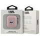 Original Case APPLE AIRPODS Karl Lagerfeld Cover Monogram Choupette Head pink 3666339283711
