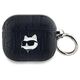 Original Case APPLE AIRPODS 3 Karl Lagerfeld Cover Monogram Choupette Head black 3666339283612