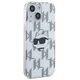 Original Case IPHONE 13 / 14 / 15 Karl Lagerfeld Hardcase IML Choupette Head & Monogram (KLHCP15SHKLPCHT) transparent 3666339286286