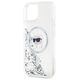 Original Case IPHONE 13 / 14 / 15 Karl Lagerfeld Hardcase Silicone Choupette Head MagSafe (KLHMP15SLGKISGH) transparent 3666339285586