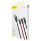 Baseus 3in1 Cable USB-C / Lightning / Micro 3,5A 0,3m (Black) 6953156273931