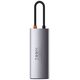 Hub 5in1 Baseus Metal Gleam Series, USB-C to 3x USB 3.0 + HDMI + USB-C PD 6953156204638