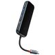 Hub 5in1 Baseus AcmeJoy series USB-C to 2xUSB 3.0 + USB 2.0 + USB-C PD + RJ45 (dark grey) 6932172613907