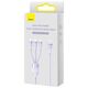 3in1 USB cable Baseus Flash II Series, USB-C + micro USB + Lightning, 66W, 1.2m (Purple) 6932172618124