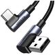 USB-C to USB-A 2.0 Angled Cable UGREEN US176, 3A, 3m (Black) 6957303878758