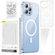 Phone case Baseus Magnetic Crystal Clear for iPhone 13 Pro (transparent) with all-tempered-glass screen protector and cleaning kit 6932172627799