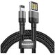 Baseus cable Cafule USB - Lightning 1,0 m 2,4A gray-black double side USB 6953156283343