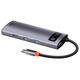 Baseus Metal Gleam Series 5-in-1 Multifunctional Type-C HUB Docking Station Gray 30Hz Version(Type-C to HDMI*1+USB3.0*3+PD*1) 6932172602628