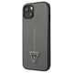 Original Case IPHONE 14 PLUS Guess Hardcase Saffianotriangle Logo (GUHCP14MPSATLG) silver 3666339065454