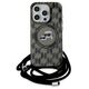 Original Case APPLE IPHONE 15 PRO Karl Lagerfeld Hardcase IML Crossbody Monogram Karl & Choupette Head MagSafe (KLHMP15LHCKCKLCK) black 3666339286446