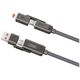 XO cabel NB275 4w1 USB-C - Lightning + USB + USB-C 60W 1,0m szary 6920680857777