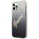 Original Case IPHONE 12 / 12 PRO 6,1" Guess Hardcase Glitter Gradient Script GUHCP12MPCUGLSBK black 3700740494714