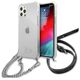 Original Case IPHONE 12 / 12 PRO Guess Hardcase 4G Silver Chain (GUHCP12MKC4GSSI) transparent 3666339003586