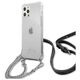 Original Case IPHONE 12 / 12 PRO Guess Hardcase 4G Silver Chain (GUHCP12MKC4GSSI) transparent 3666339003586