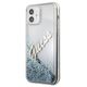 Original Case IPHONE 12 MINI Guess Hardcase Glitter Vintage Script (GUHCP12SGLVSBL) blue 3700740495308