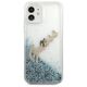 Original Case IPHONE 12 MINI Guess Hardcase Glitter Vintage Script (GUHCP12SGLVSBL) blue 3700740495308