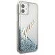 Original Case IPHONE 12 MINI Guess Hardcase Glitter Vintage Script (GUHCP12SGLVSBL) blue 3700740495308