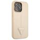 Original Case IPHONE 13 PRO Guess Hardcase Saffianotriangle Logo (GUHCP13LPSATLE) beige 3666339040338