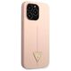 Case IPHONE 13 PRO Guess Hardcase Silicone Triangle (GUHCP13LSLTGP) pink 3666339041014