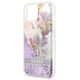 Case IPHONE 13 MINI Guess Hardcase Flower Liquid Glitter (GUHCP13SLFLSU) purple 3666339041274