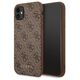 Original Case IPHONE 11 Guess Hard Case 4G Metal Gold Logo (GUHCN61G4GFBR) brown 3700740493915