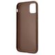 Original Case IPHONE 11 Guess Hard Case 4G Metal Gold Logo (GUHCN61G4GFBR) brown 3700740493915