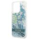 Case IPHONE 13 PRO Guess Hardcase Flower Liquid Glitter (GUHCP13LLFLSN) green 3666339041373