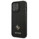 Case IPHONE 13 PRO Guess Hardcase Saffiano 4G Small Metal Logo (GUHCP13LPS4MK) black 3666339047948