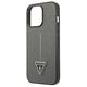 Original Case IPHONE 13 PRO Guess Hardcase Saffianotriangle Logo (GUHCP13LPSATLG) silver 3666339040376