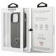 Original Case IPHONE 13 PRO MAX Guess Hardcase Saffianotriangle Logo (GUHCP13XPSATLG) silver 3666339040383