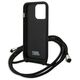 Original Case IPHONE 13 PRO Karl Lagerfeld Hardcase Leather Monogram Patch And Cord Iconik (KLHCP13LCMNIPK) black 3666339049904
