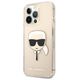 Original Case IPHONE 13 PRO Karl Lagerfeld Hardcase Glitter Karl`s Head (KLHCP13LKHTUGLGO) gold 3666339027599