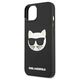 Original Case IPHONE 13 MINI Karl Lagerfeld Hardcase 3D Rubber Choupette (KLHCP13SCH3DBK) black 3666339028138